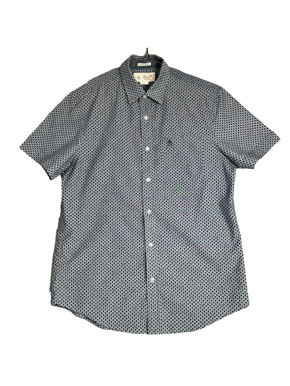 Penguin Short Sleeve Shirt Size Medium Slim Fit
